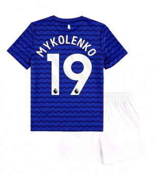 Billiga Everton Vitaliy Mykolenko #19 Hemmatröja Barn 2025-26 Kortärmad (+ Korta byxor)